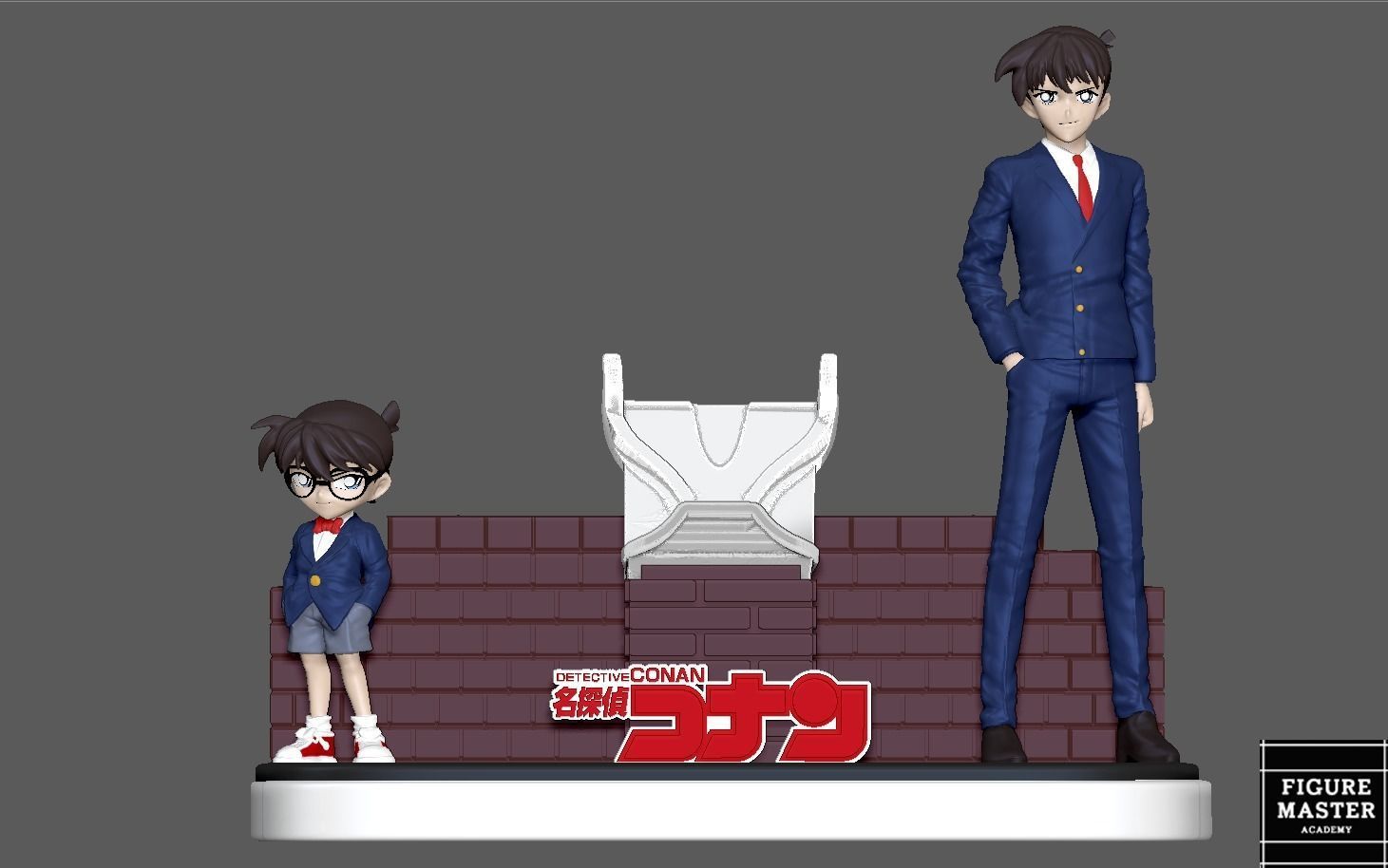 DETECTIVE CONAN SHIN ICHI PS 5 CONTROLLER HOLDER ANIME 3D print model_1