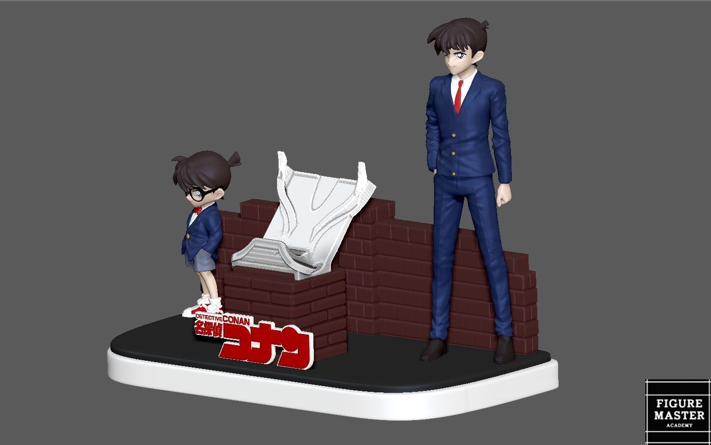 DETECTIVE CONAN SHIN ICHI PS 5 CONTROLLER HOLDER ANIME 3D print model_6