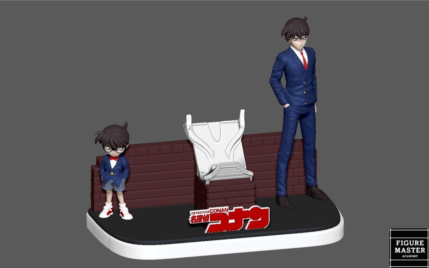 DETECTIVE CONAN SHIN ICHI PS 5 CONTROLLER HOLDER ANIME 3D print model_2
