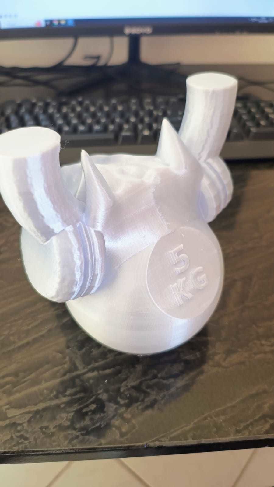 Kettlebell pitbull 5KG - cement or concrete 3D print model_5