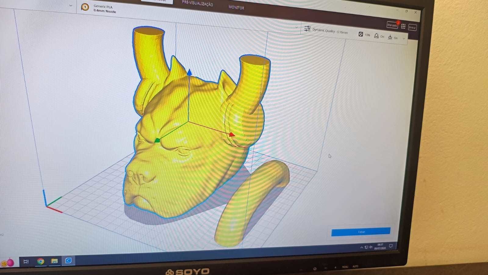 Kettlebell pitbull 5KG - cement or concrete 3D print model_7