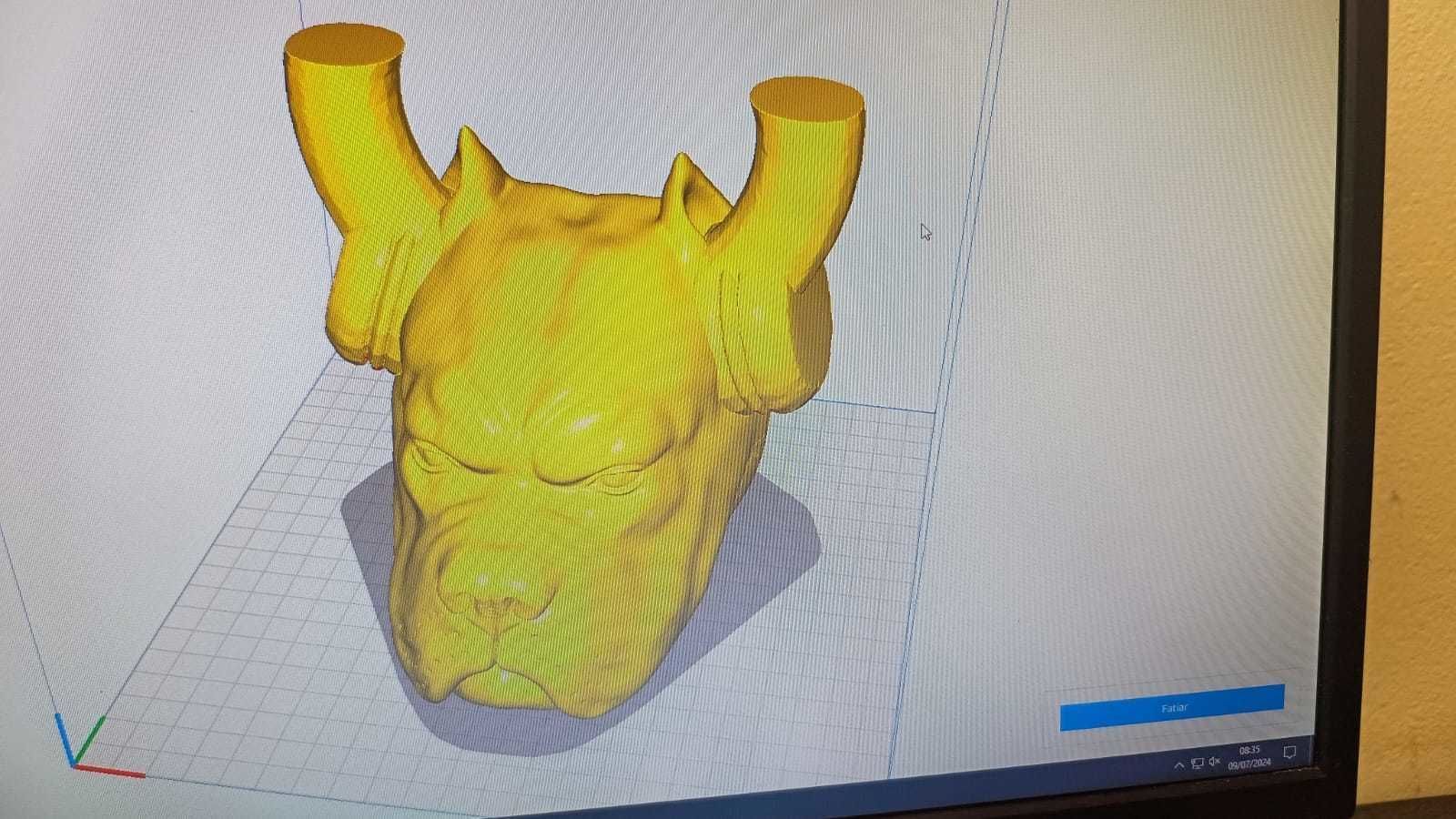 Kettlebell pitbull 5KG - cement or concrete 3D print model_8