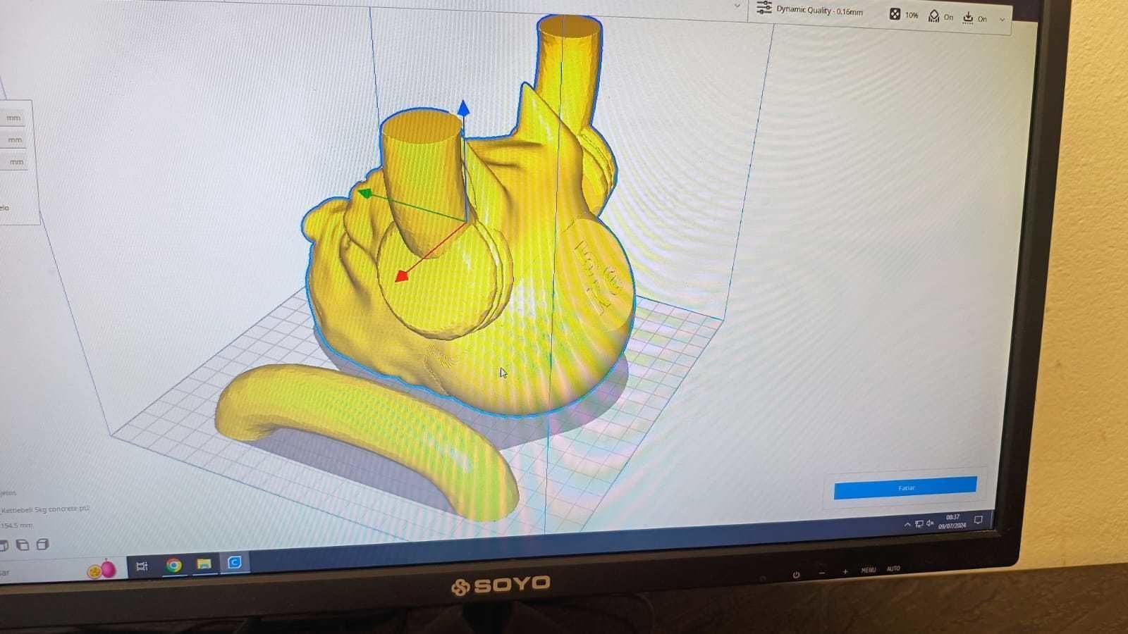 Kettlebell pitbull 5KG - cement or concrete 3D print model_6