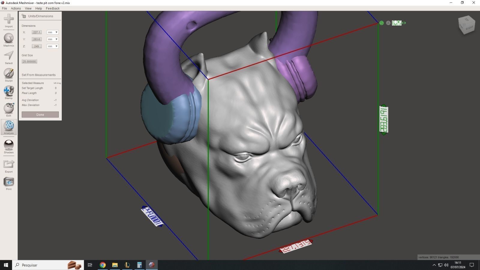 Kettlebell pitbull 5KG - cement or concrete 3D print model_1