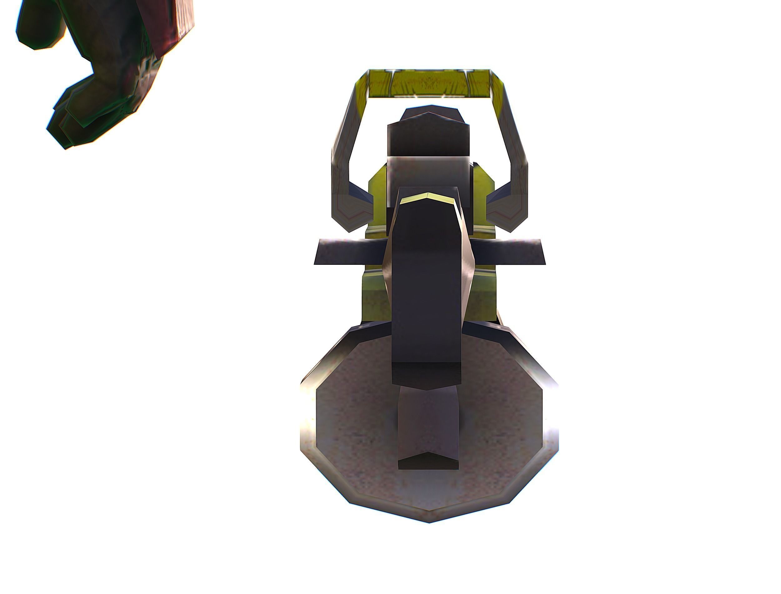 Male Cyborg Machine Gun Man with Automatic Rifle and Pistol Low-poly 3D model_45