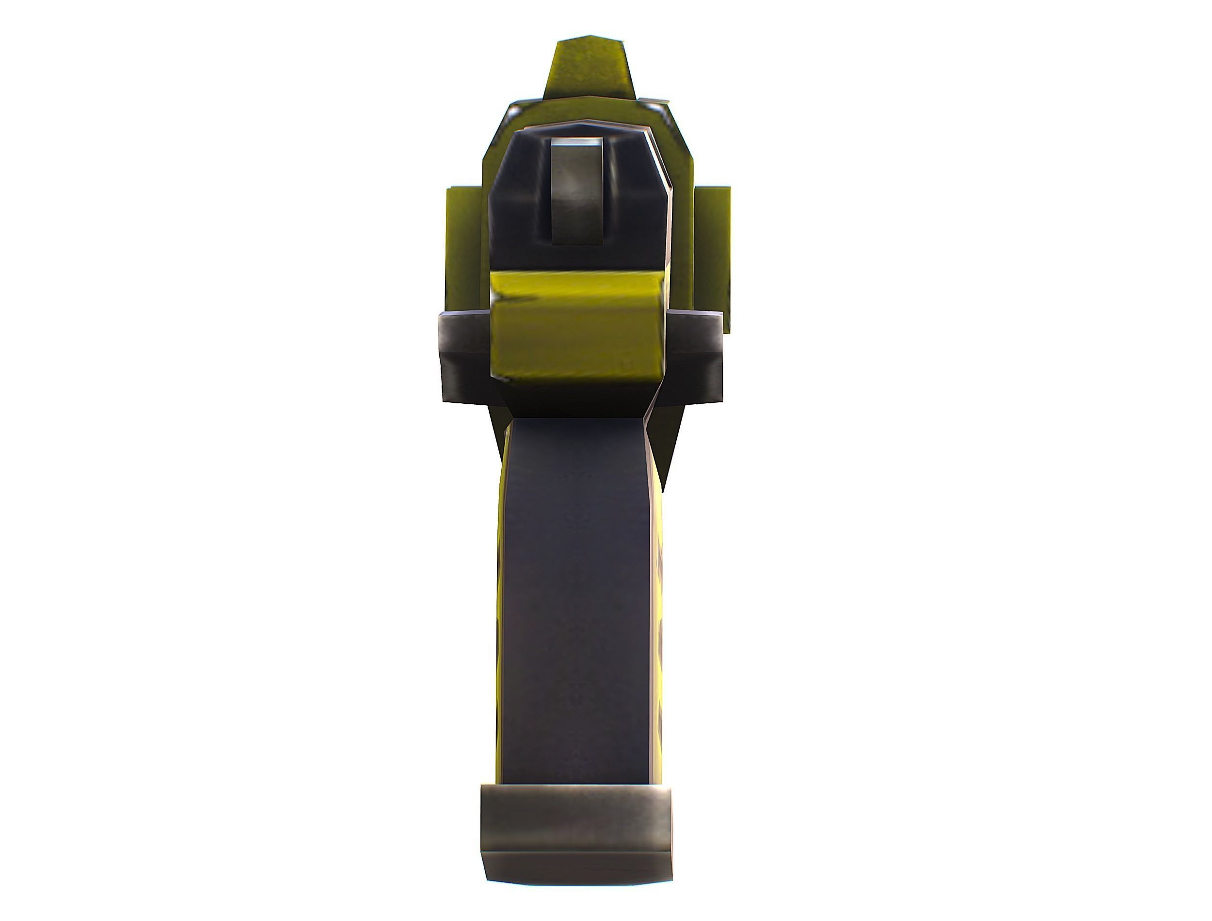 Male Cyborg Machine Gun Man with Automatic Rifle and Pistol Low-poly 3D model_55