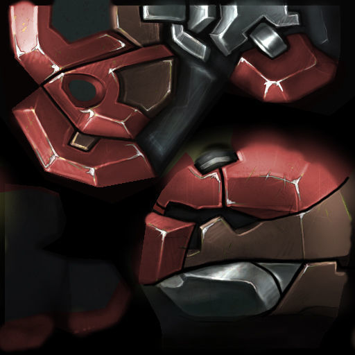 Male Cyborg Machine Gun Man with Automatic Rifle and Pistol Low-poly 3D model_72