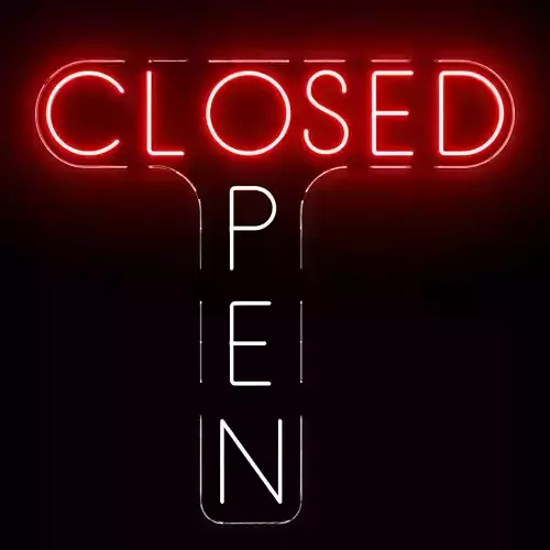 Closed Open Neon Sign