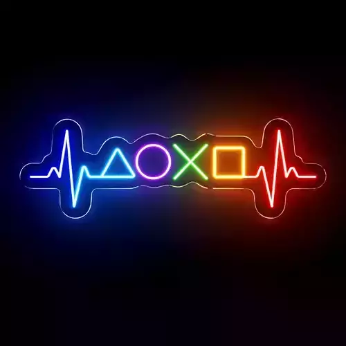 Gamer Heartbeat Neon Sign