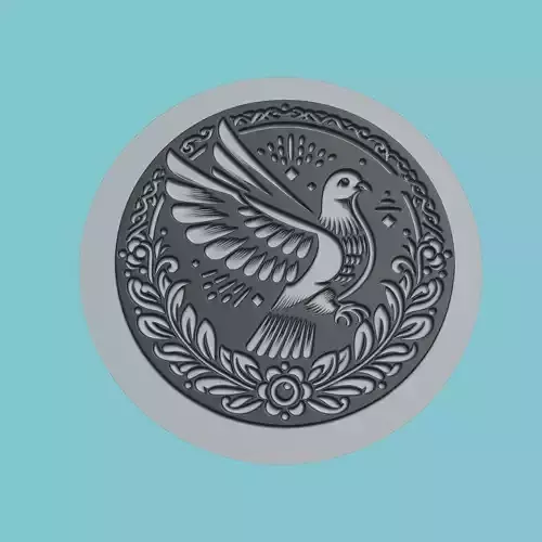 Pigeon Animal Medallion Pigeon Print Model