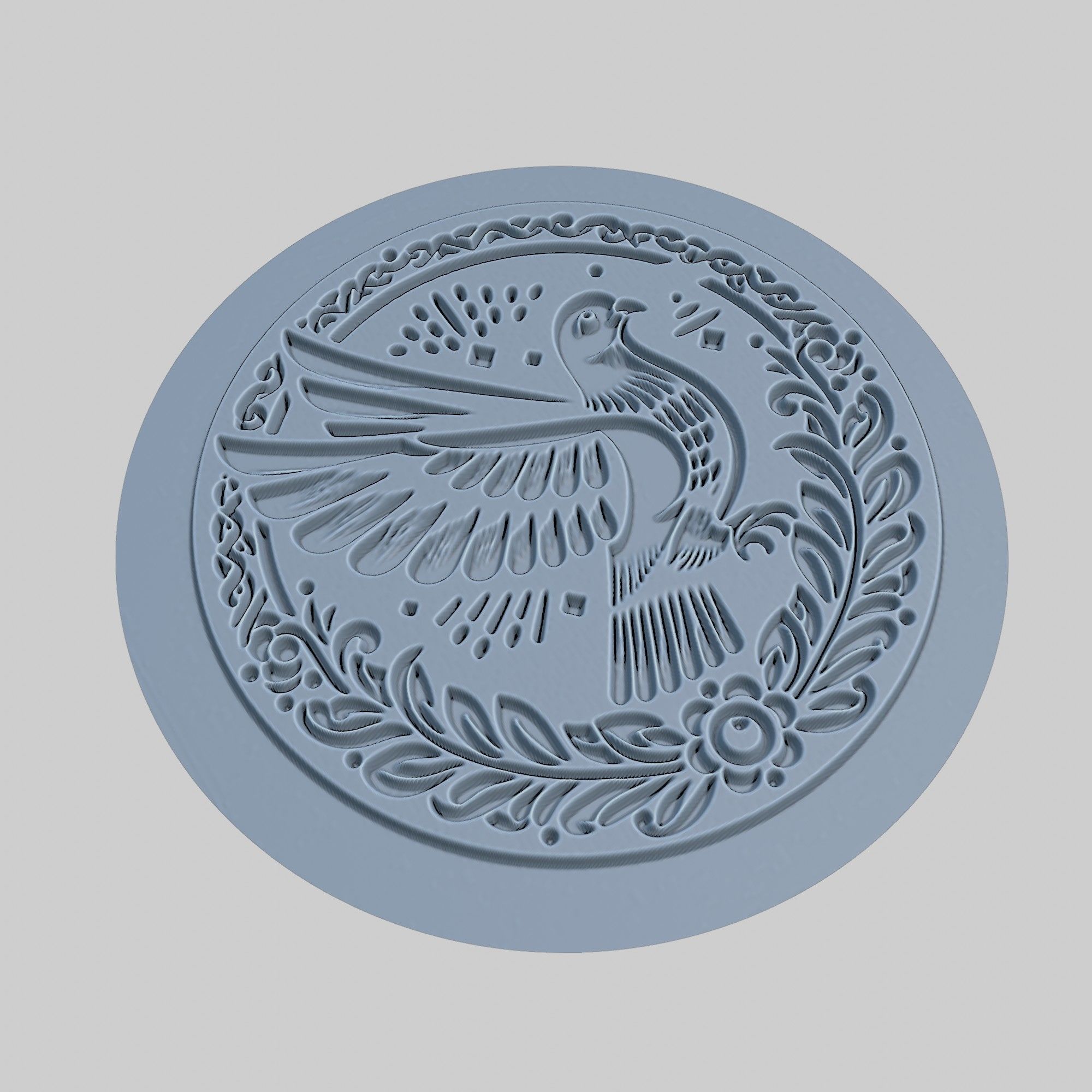 Pigeon Animal Medallion Pigeon Print Model 3D print model_3