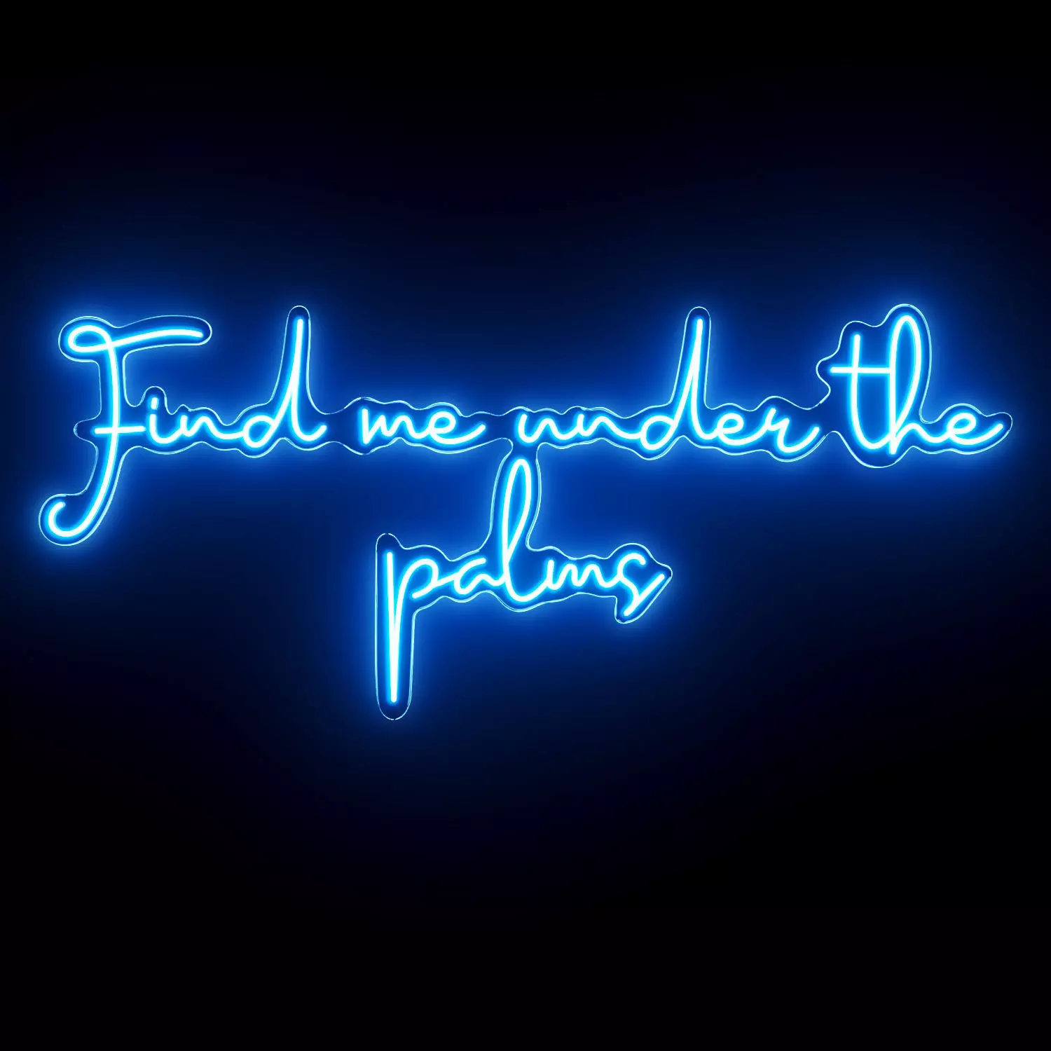 Find Me Under The Palms Neon Sign 3D model_0