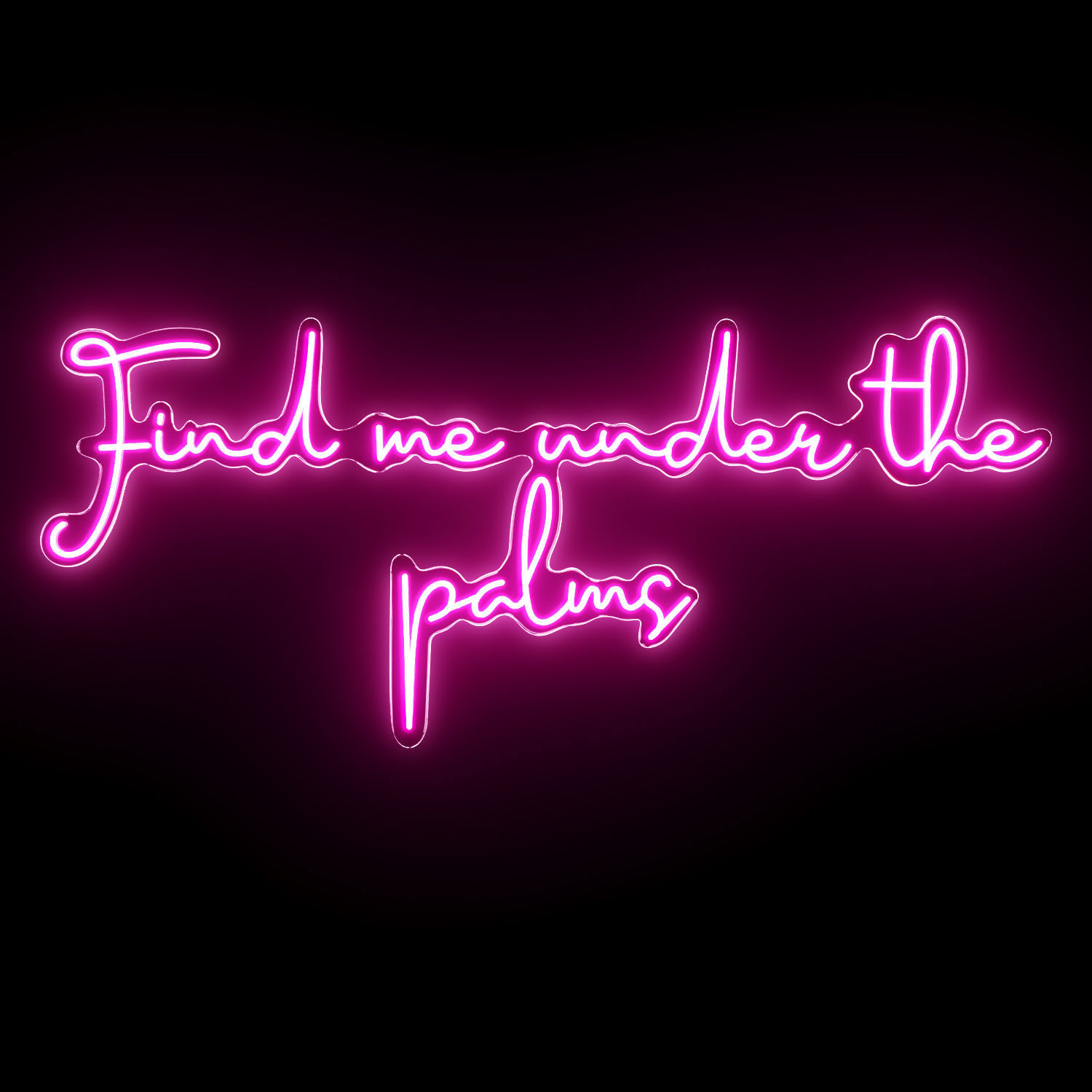 Find Me Under The Palms Neon Sign 3D model_2