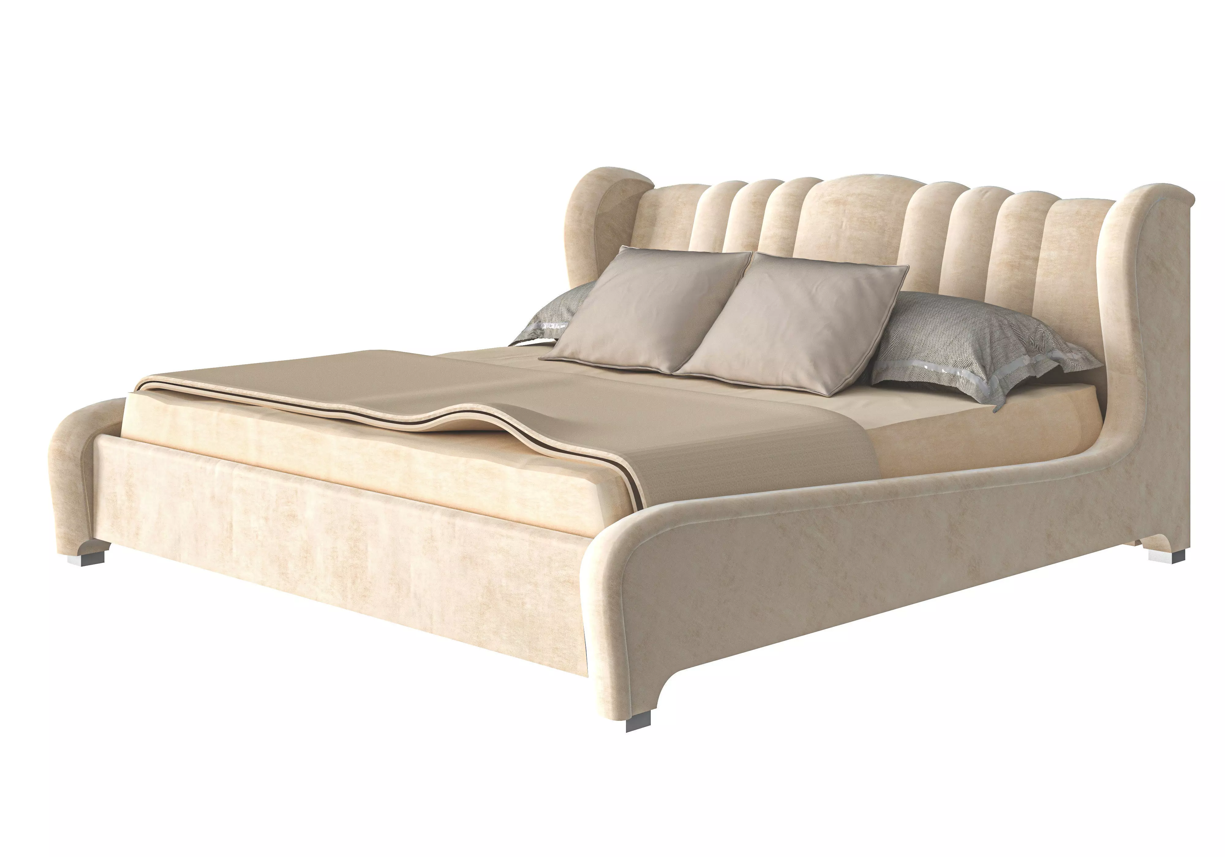 neo classic bed 3D model 3D model