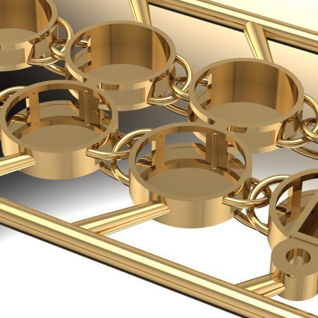 bracelet gold 3D print model_2