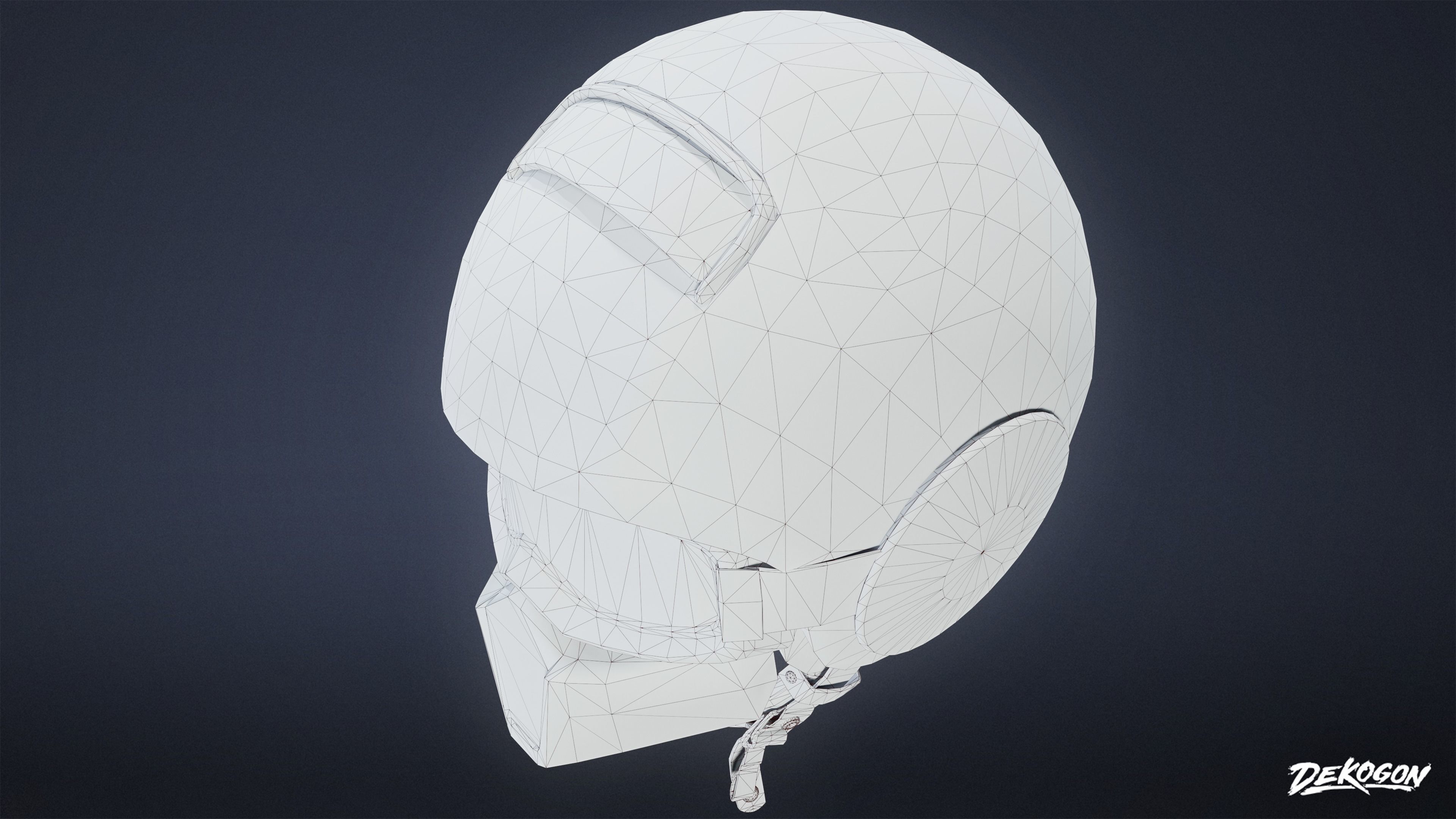 BANK HEIST - Swat Helmet 01 - LOW POLY Low-poly 3D model_7