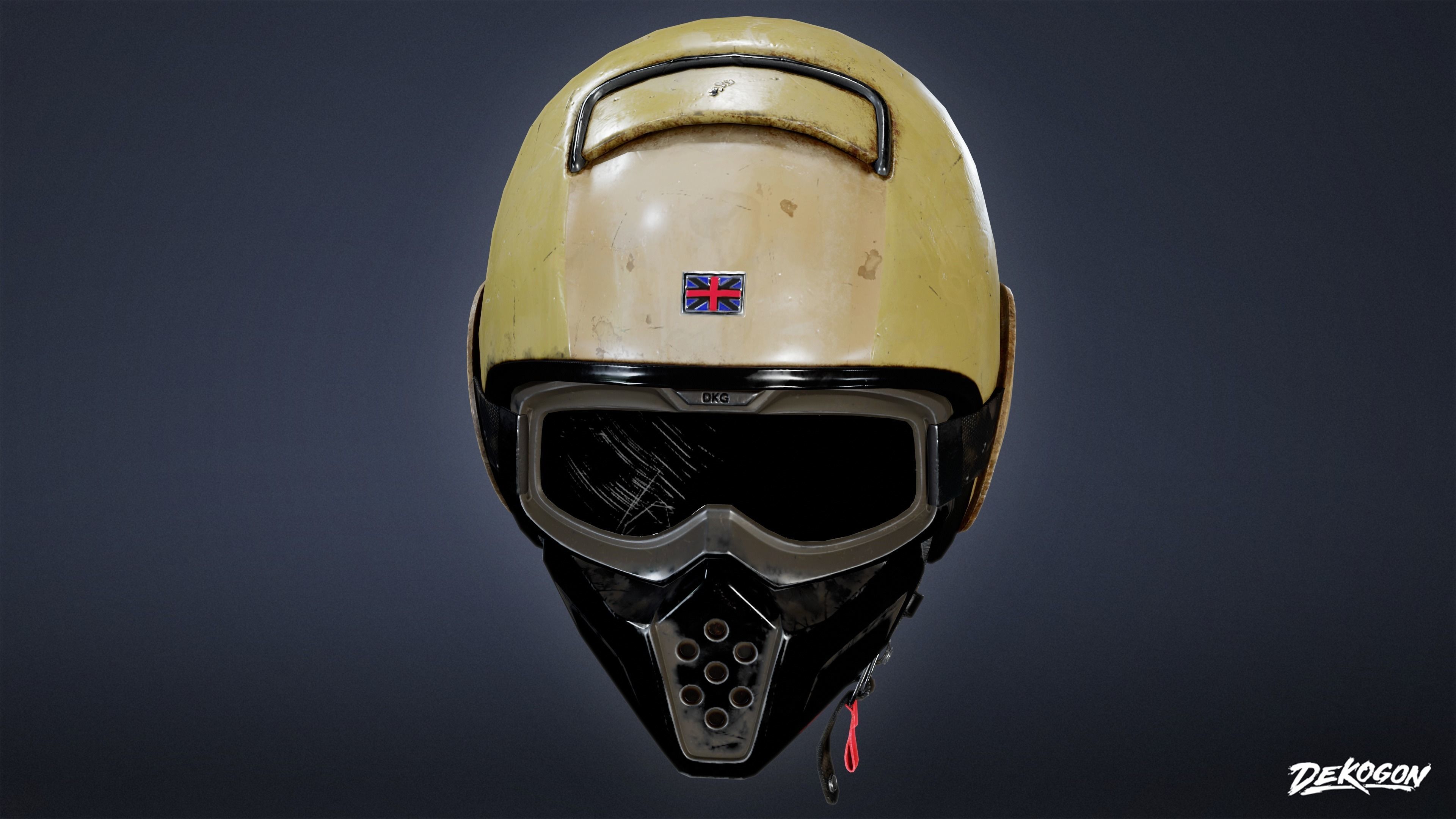 BANK HEIST - Swat Helmet 01 - LOW POLY Low-poly 3D model_3