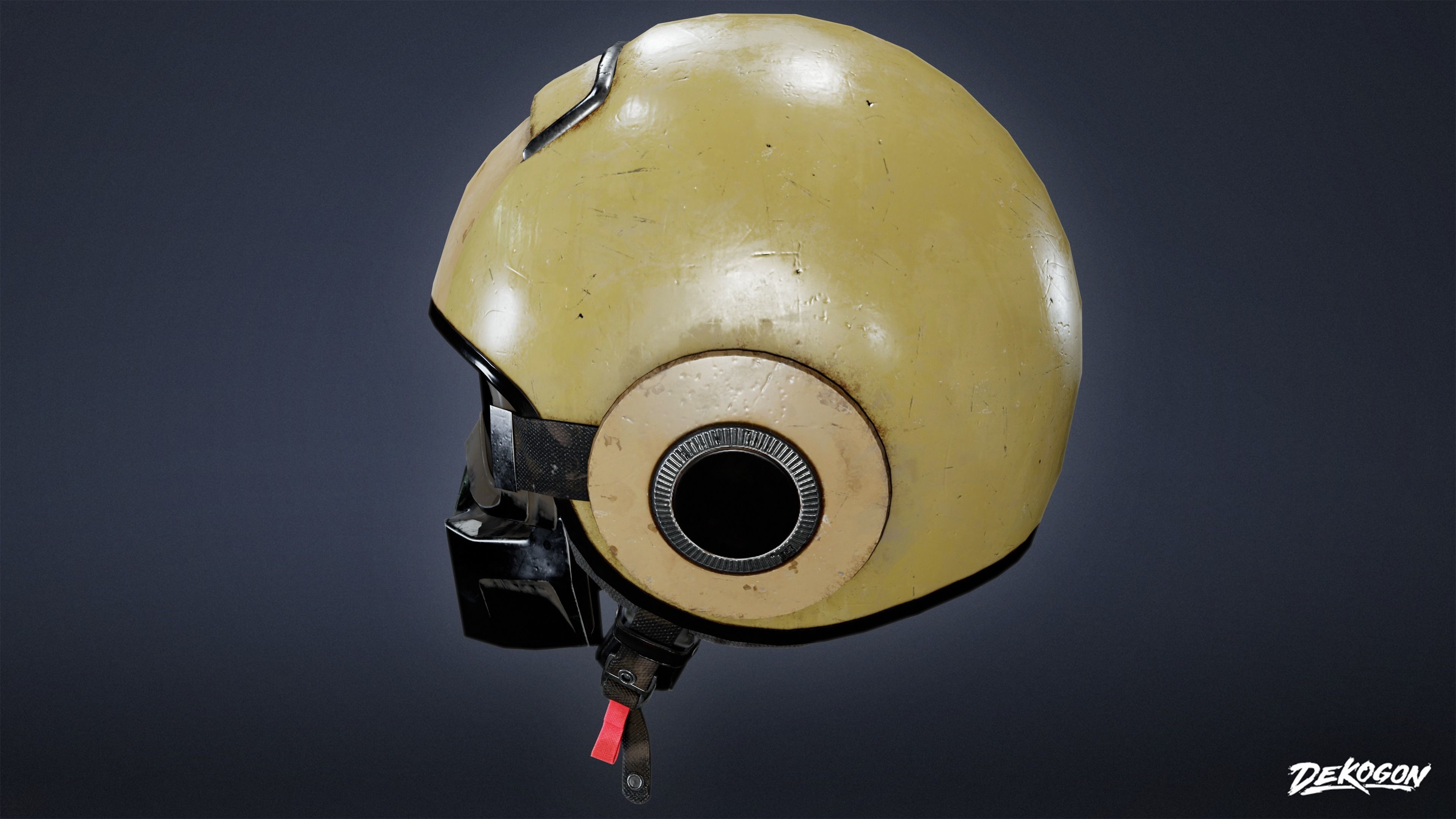 BANK HEIST - Swat Helmet 01 - LOW POLY Low-poly 3D model_2