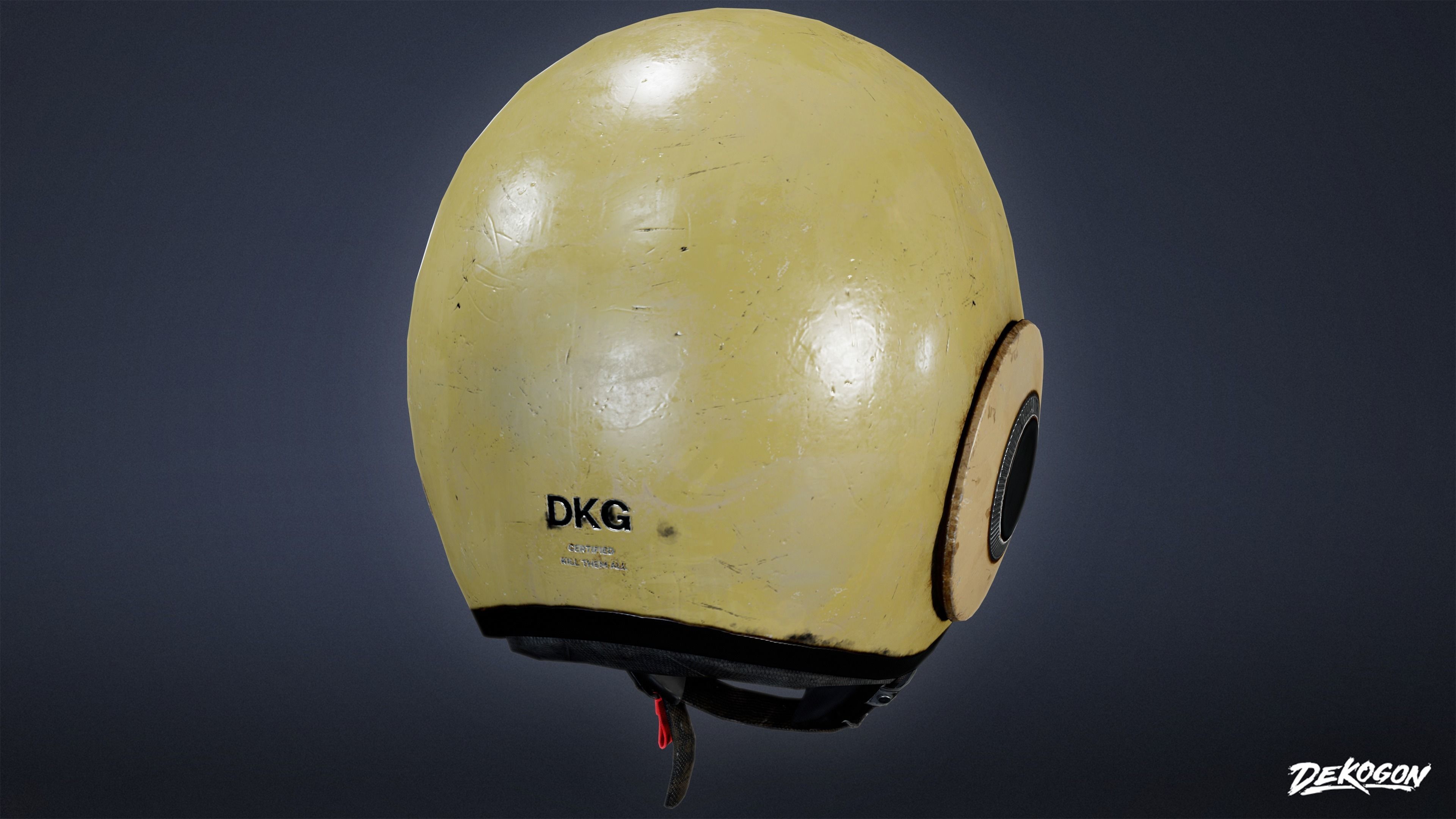 BANK HEIST - Swat Helmet 01 - LOW POLY Low-poly 3D model_5