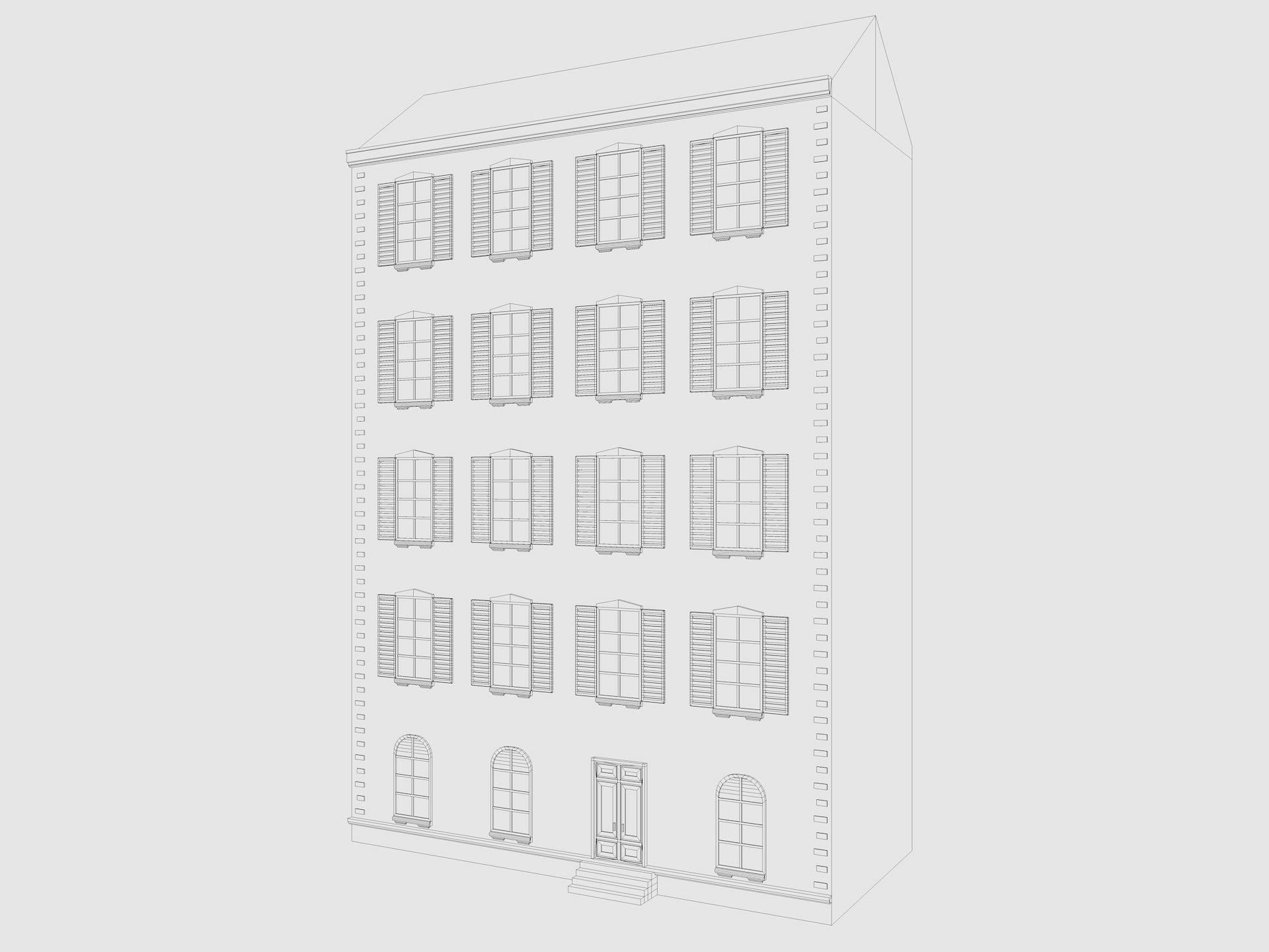 Cartoon Building 3 Low-poly 3D model_5
