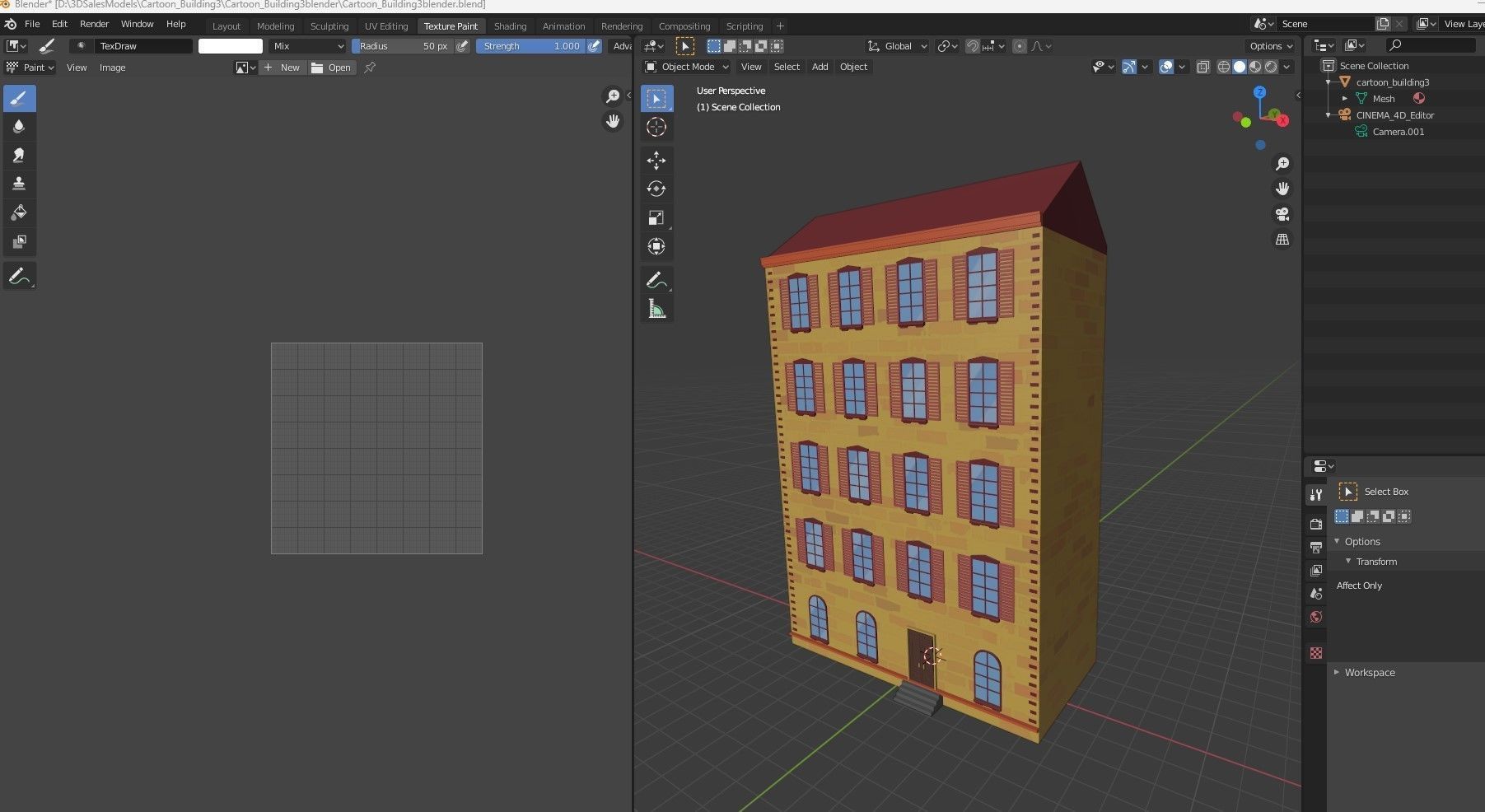 Cartoon Building 3 Low-poly 3D model_11