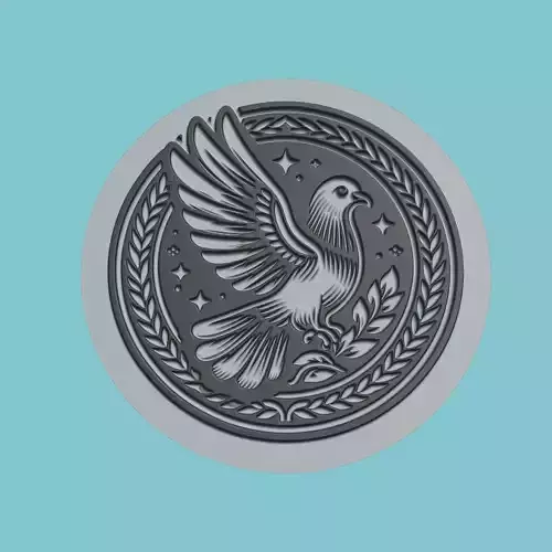 Pigeon Animal Medallion Pigeon Print Model
