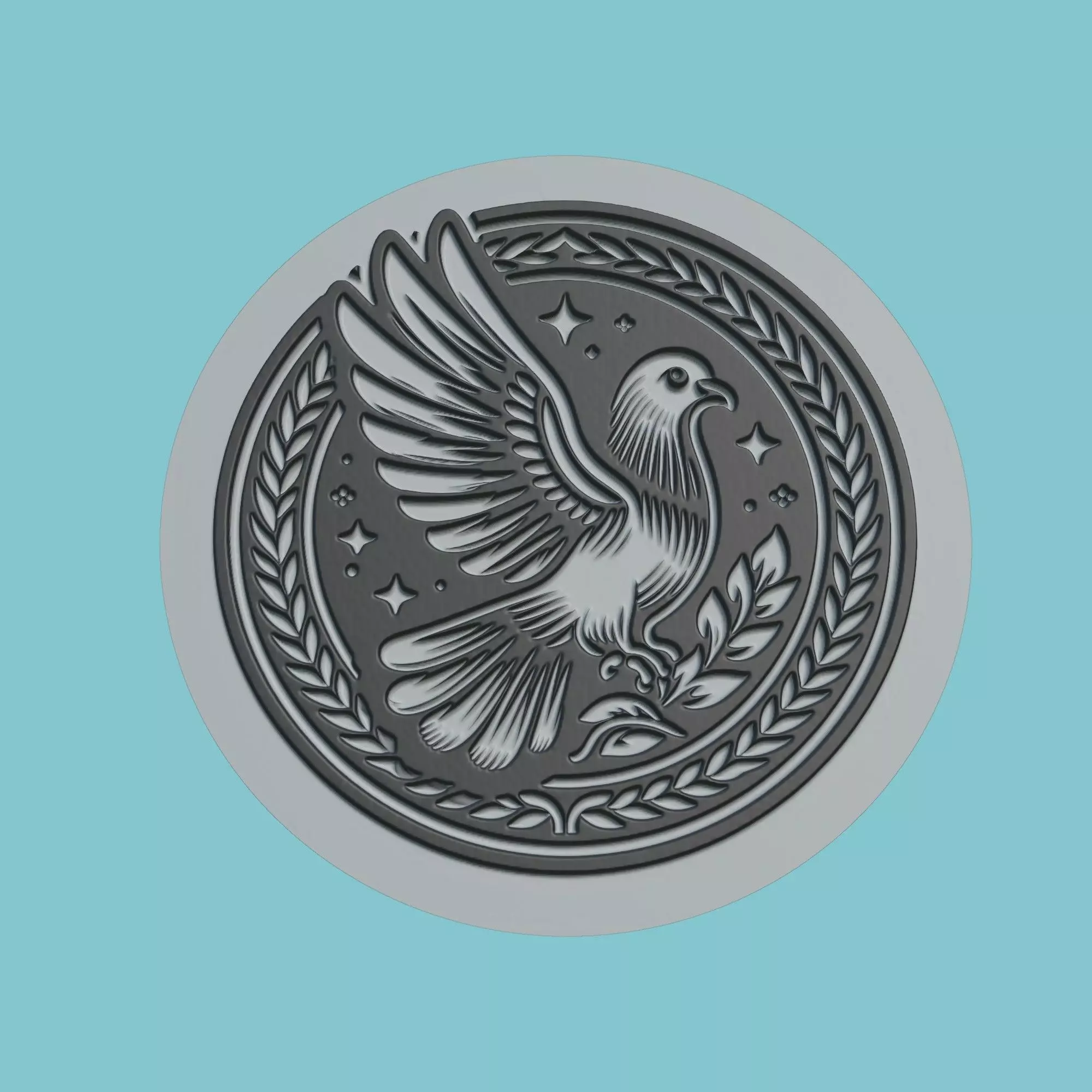 Pigeon Animal Medallion Pigeon Print Model 3D print model_0