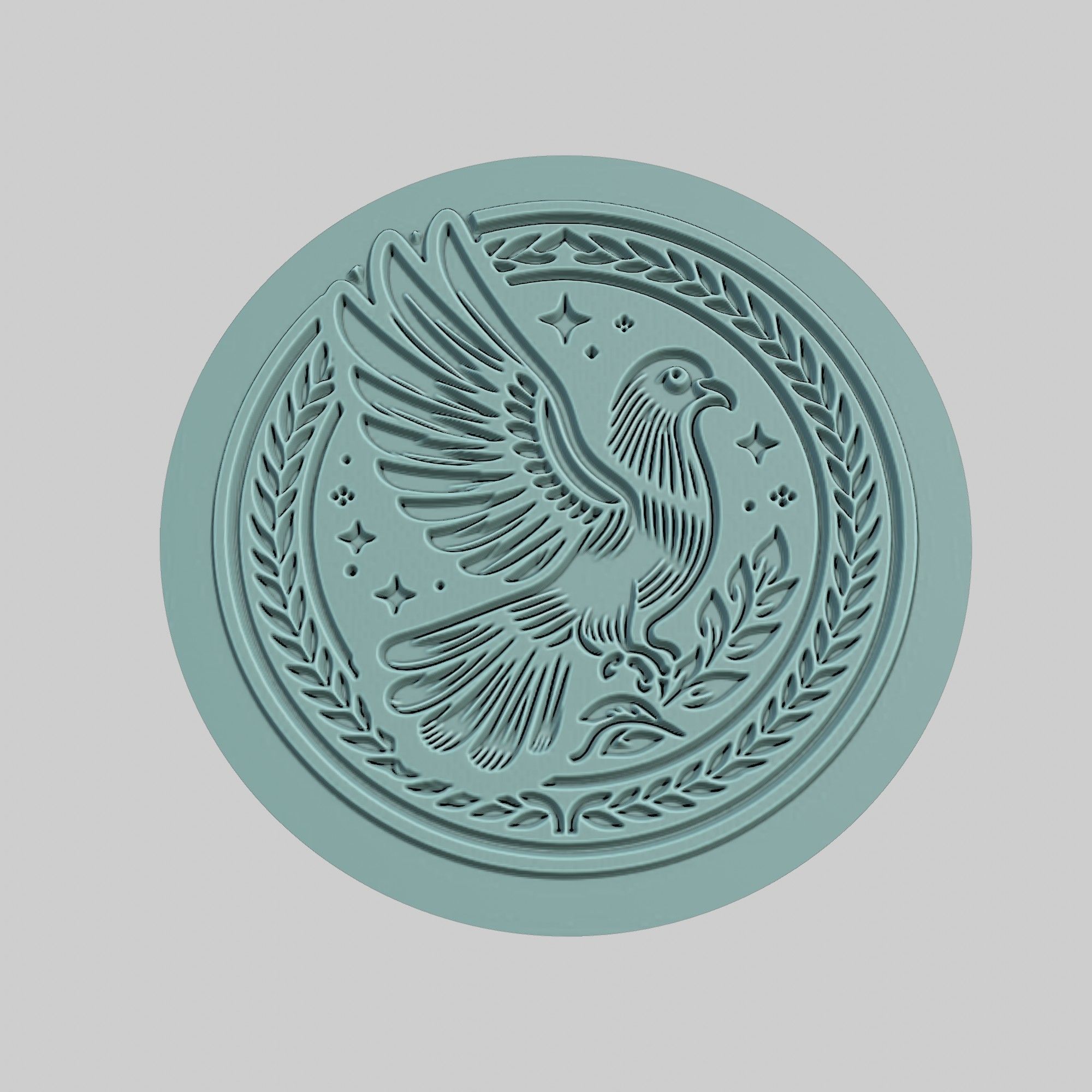 Pigeon Animal Medallion Pigeon Print Model 3D print model_2