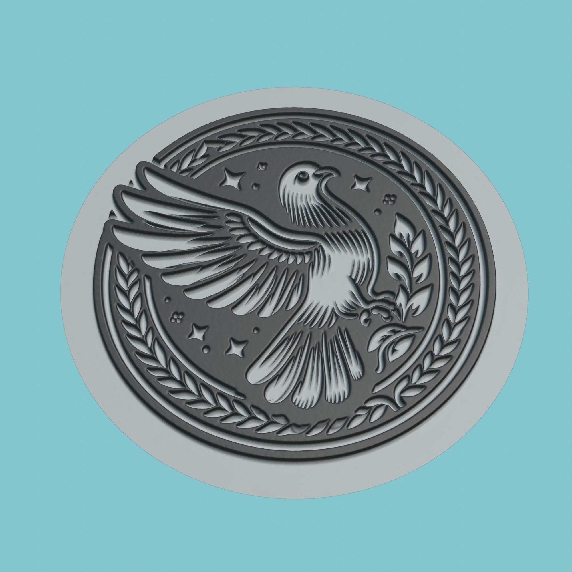 Pigeon Animal Medallion Pigeon Print Model 3D print model_1