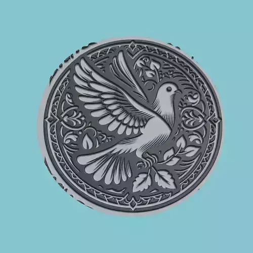 Pigeon Animal Medallion Pigeon Print Model