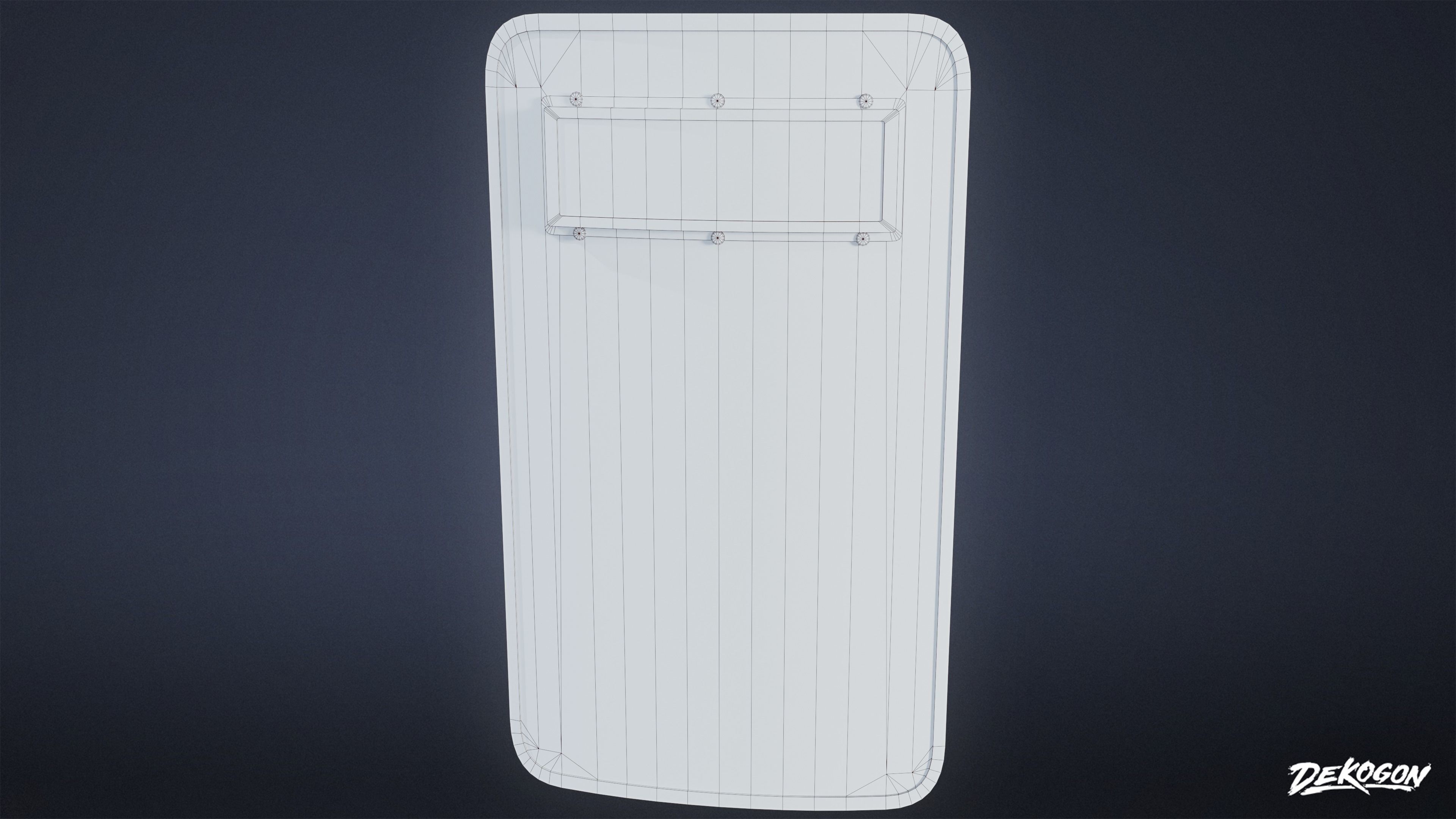 BANK HEIST - Swat Shield 01 - LOW POLY Low-poly 3D model_8