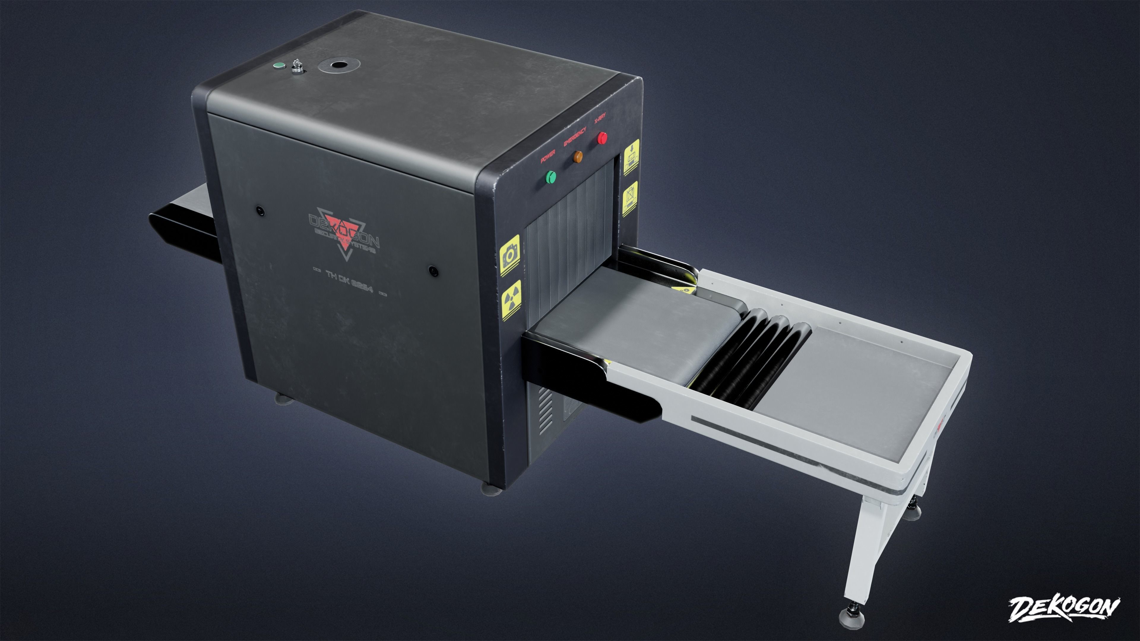 BANK HEIST - Xray Machine 01 - LOW POLY Low-poly 3D model_1