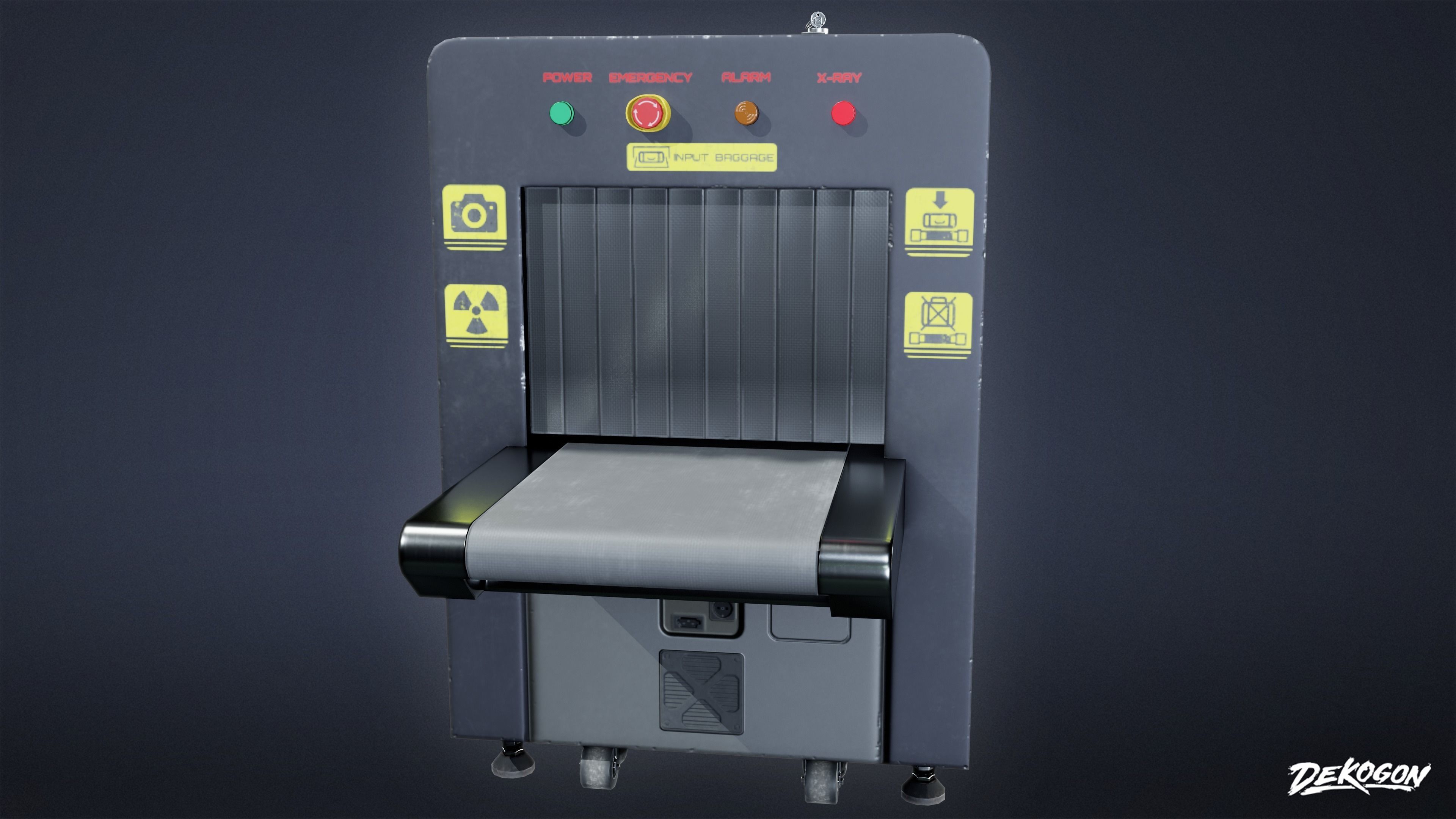 BANK HEIST - Xray Machine 01 - LOW POLY Low-poly 3D model_4