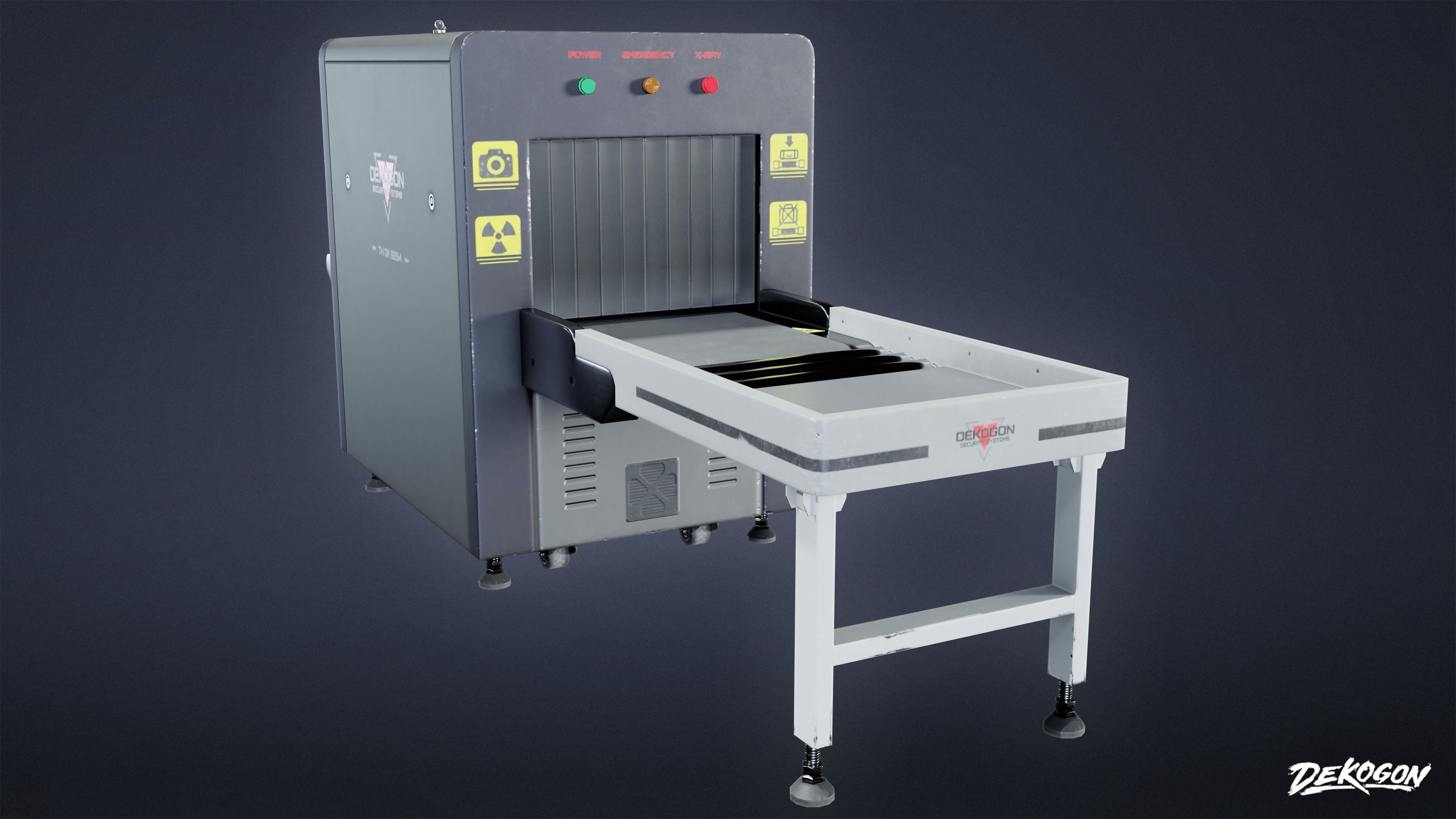BANK HEIST - Xray Machine 01 - LOW POLY Low-poly 3D model_5