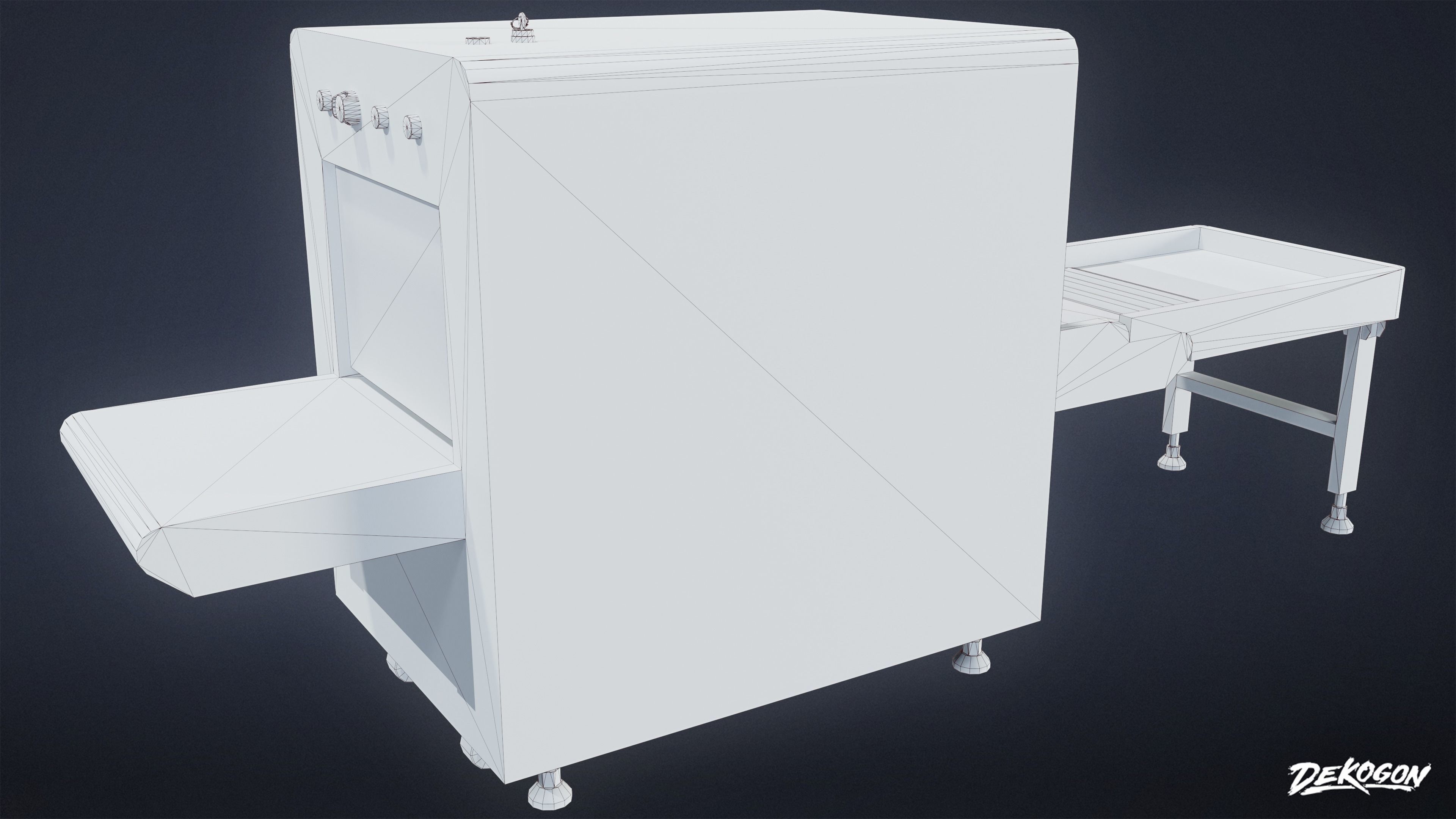 BANK HEIST - Xray Machine 01 - LOW POLY Low-poly 3D model_9