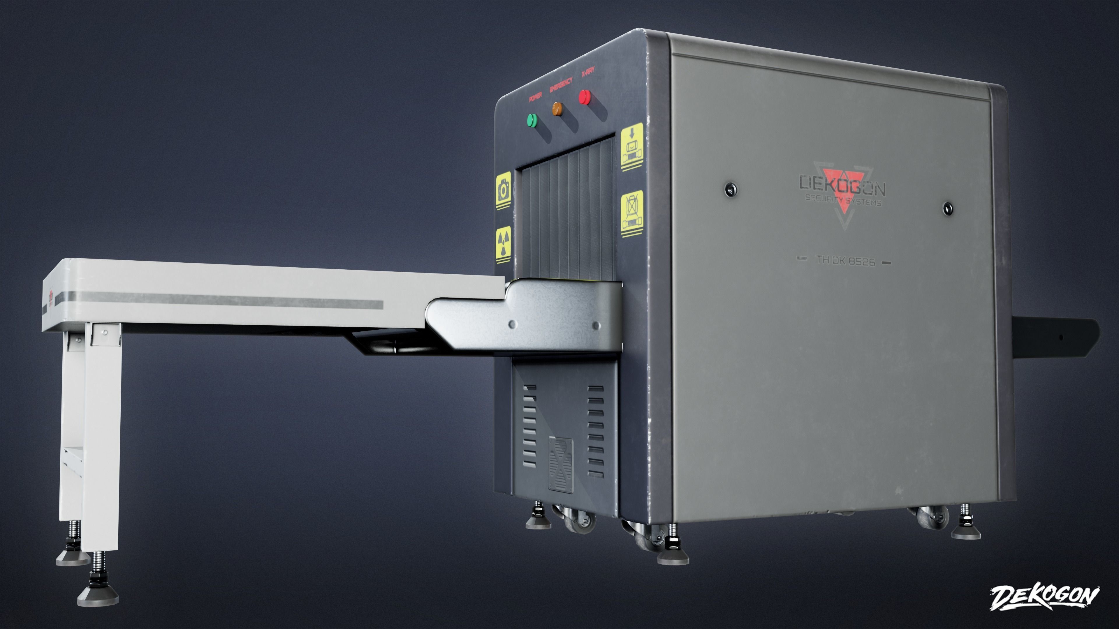 BANK HEIST - Xray Machine 01 - LOW POLY Low-poly 3D model_6