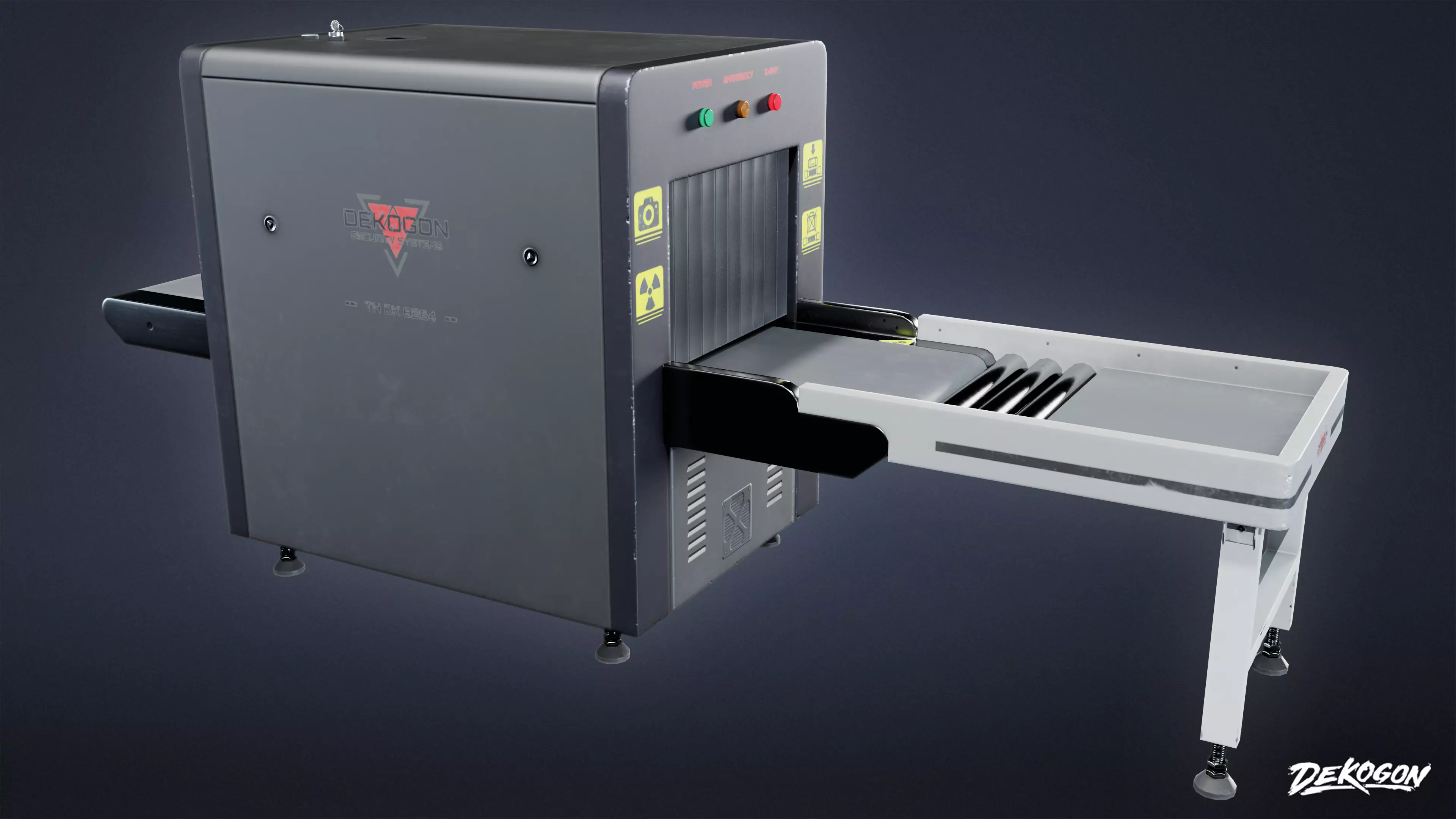 BANK HEIST - Xray Machine 01 - LOW POLY Low-poly 3D model_0