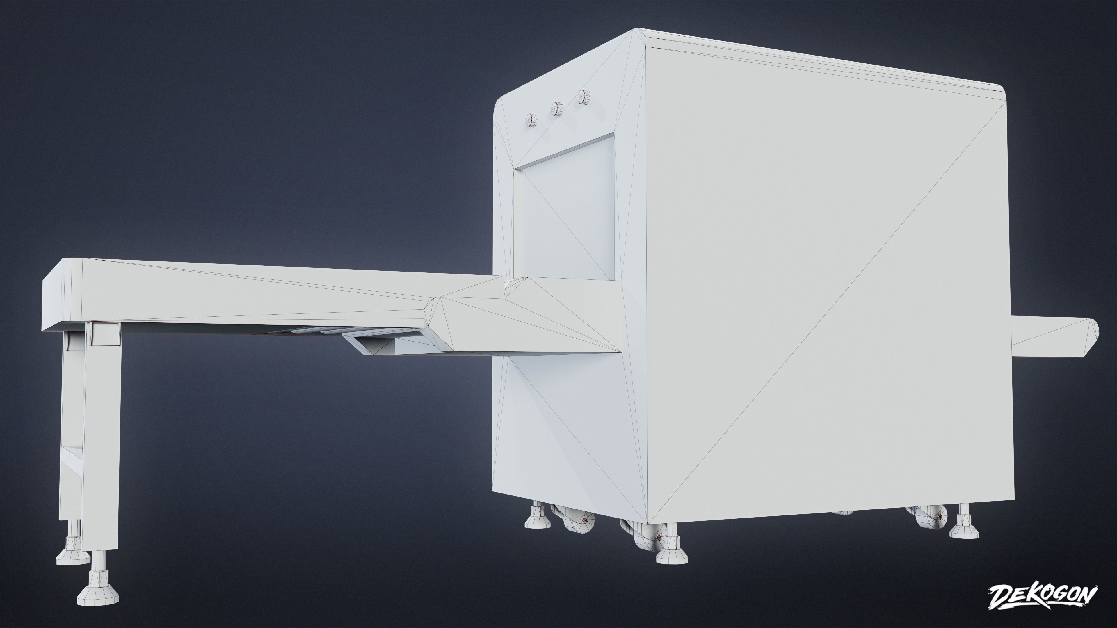 BANK HEIST - Xray Machine 01 - LOW POLY Low-poly 3D model_7