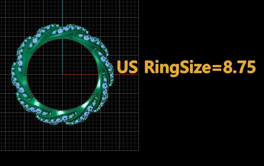 CUBAN HIP HOP RING 3D PRINTABLE MODEL 3D print model_5