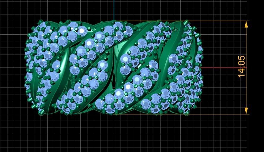 CUBAN HIP HOP RING 3D PRINTABLE MODEL 3D print model_6