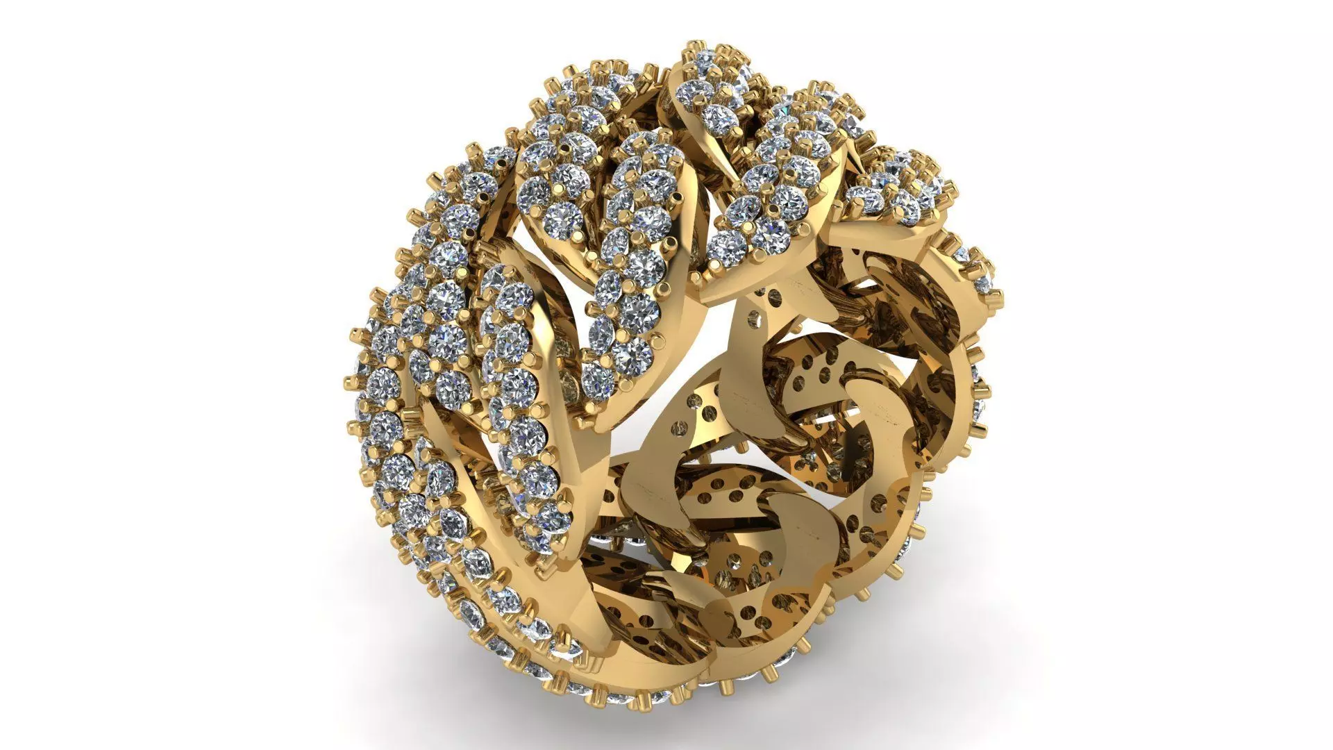 CUBAN HIP HOP RING 3D PRINTABLE MODEL 3D print model_0