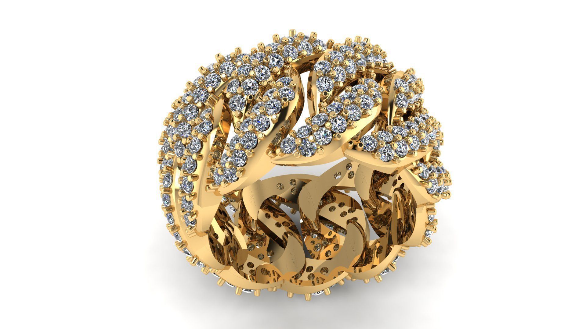 CUBAN HIP HOP RING 3D PRINTABLE MODEL 3D print model_1