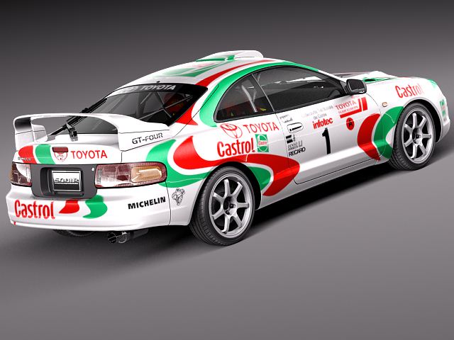 Toyota Celica GT-Four Castrol Rally 3D Model 3D model_4