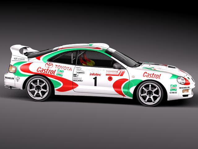 Toyota Celica GT-Four Castrol Rally 3D Model 3D model_6