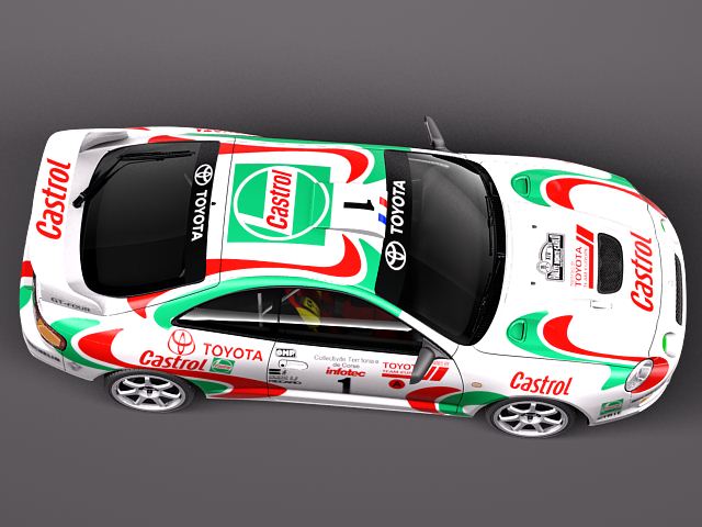 Toyota Celica GT-Four Castrol Rally 3D Model 3D model_7