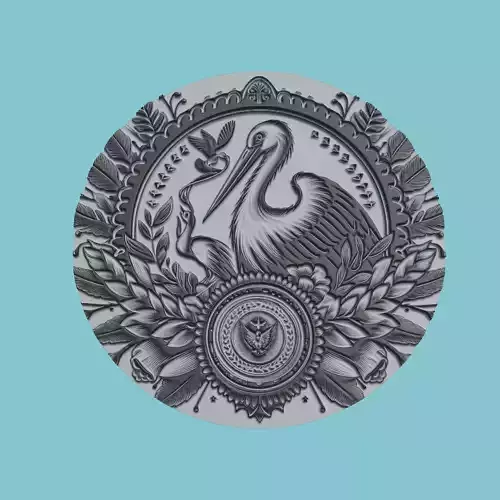 Stork Animal Medallion Stork Print Model