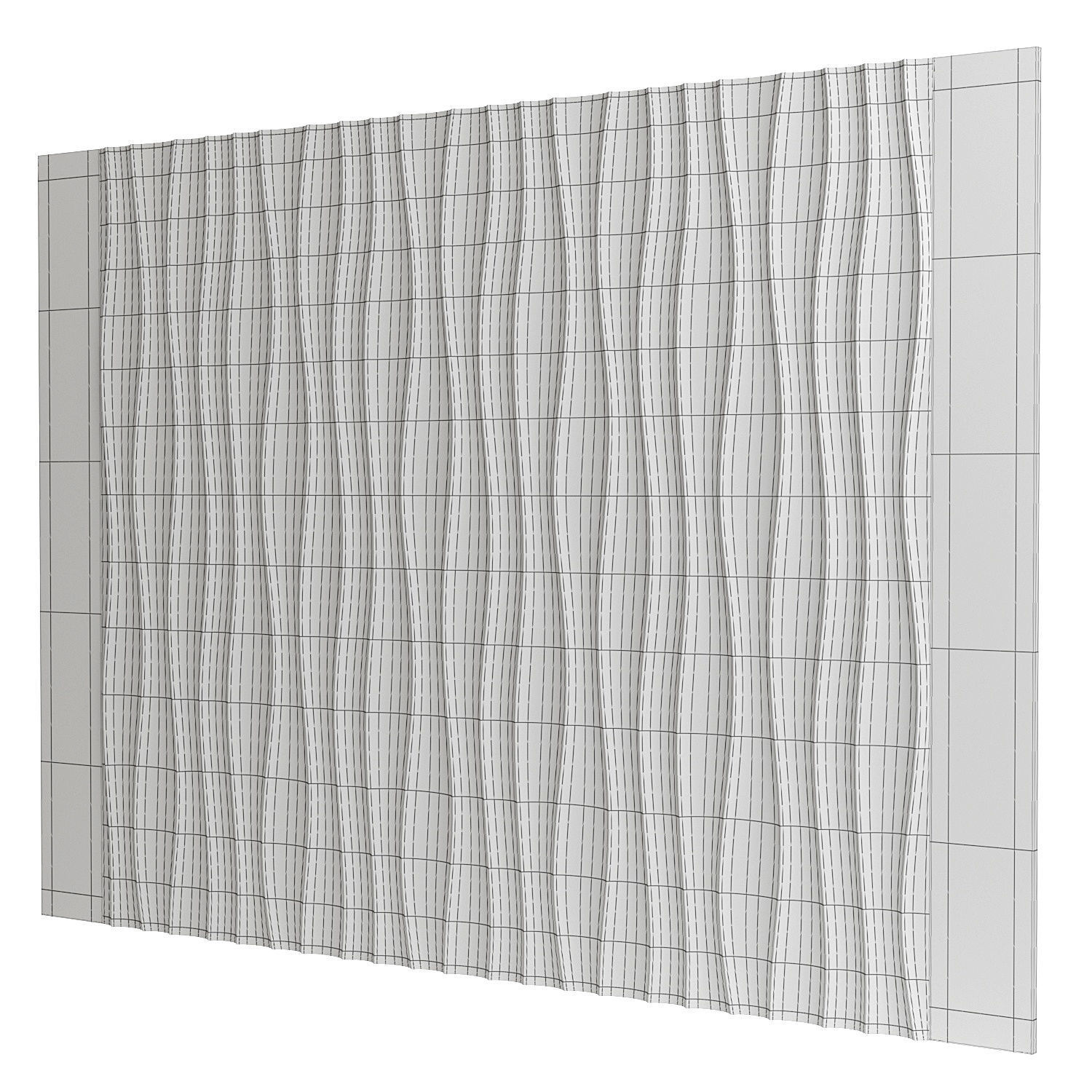 Decorativ panel wave 9 3D model_4