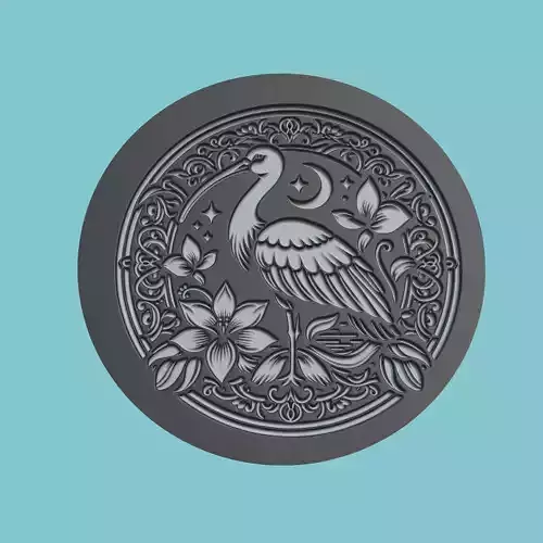 Ibis Animal Medallion Ibis Print Model