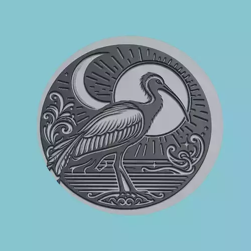Ibis Animal Medallion Ibis Print Model