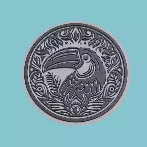 Toucan Animal Medallion Toucan Print Model 3D print model